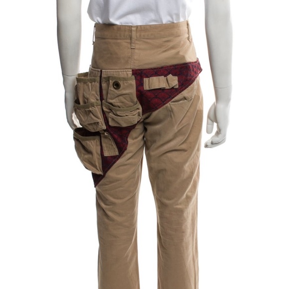 KMRii Japan 2000's Gemstone 3D Asymmetric 8 Pockets Cargo Pants, Tan, 31US - Picture 13 of 13